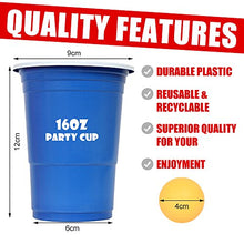 Carica l'immagine nel visualizzatore di Gallery, MOZOOSON Festa Tazza Bicchieri 16oz (473ml), Coppe riutilizzabili, Beer Rosso - Ilgrandebazar