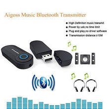 Carica l'immagine nel visualizzatore di Gallery, Aigoss Trasmettitore Bluetooth, Aupolo Adattatore Wireless Portatile Nero - Ilgrandebazar