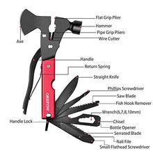 Carica l'immagine nel visualizzatore di Gallery, ORSIFOW Multitool Campeggio 18 in 1, Coltello Multiuso con Ascia,...