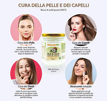 Carica l'immagine nel visualizzatore di Gallery, Olio di Cocco Biologico Extra Vergine 200 ml. Crudo e Spremuto a Freddo.... - Ilgrandebazar