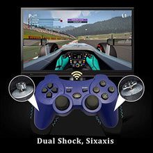 Carica l'immagine nel visualizzatore di Gallery, CFORWARD PS3 Controller, Wireless Bluetooth Gamepad Double Vibration Blu