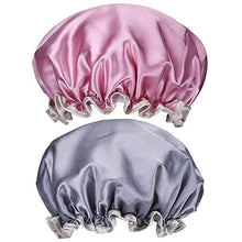 Carica l'immagine nel visualizzatore di Gallery, ZARRS Cuffia Doccia Riutilizzabile,2 Pack Impermeabile da Pink + Grey - Ilgrandebazar