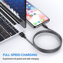 Carica l'immagine nel visualizzatore di Gallery, IWAVION Cavo, 3 Pezzi 1M Nylon Intrecciato Cavo Phone USB di Nero - Ilgrandebazar