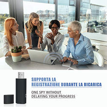 Carica l'immagine nel visualizzatore di Gallery, Mini Registratore Vocale Spia, Ricaricabile USB| 20 ore di Registrazione |...