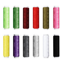 Carica l'immagine nel visualizzatore di Gallery, JUNING Kit da cucito 73PCS Accessori cucito, 12 rocchetti di filo - Kit...