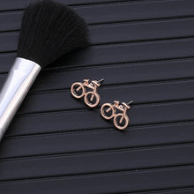 Carica l'immagine nel visualizzatore di Gallery, Orecchino a bottone da donna, in acciaio inox, piccolo orecchino Oro Rosa
