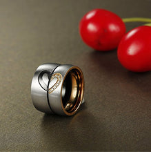 Carica l'immagine nel visualizzatore di Gallery, BESTEEL Anello in Acciaio Inossidabile per Uomo Donna Amore Cuore Anelli - Ilgrandebazar