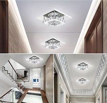 Carica l'immagine nel visualizzatore di Gallery, Plafoniera Lampada cristallo lampada da soffitto acciaio inossidabile LED...