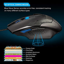 Carica l'immagine nel visualizzatore di Gallery, TECKNET Mouse Gaming, Raptor da Gioco USB Ottico, 3200 DPI con 1, Nero