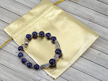Carica l'immagine nel visualizzatore di Gallery, Bracciale da donna Thurcolas in argento placcato Lapis Lazuli della gamma... - Ilgrandebazar