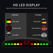 Carica l'immagine nel visualizzatore di Gallery, KOYOSO Sensori Di Parcheggio Auto, Posteriore Kit LED Display Nero - Ilgrandebazar