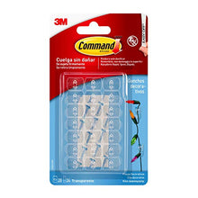 Carica l'immagine nel visualizzatore di Gallery, Command 17026CLR 20 Ganci Adesivi a Clip e 24 Strisce Biadesive, Trasparente