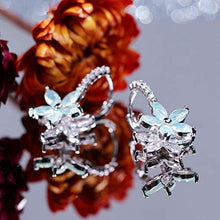Carica l'immagine nel visualizzatore di Gallery, Orecchini donna in argento sterling con zircone a forma di Blue