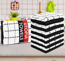 Carica l'immagine nel visualizzatore di Gallery, Utopia Towels - 12 Strofinacci da Cucina - Lavabili in Nero E Bianco - Ilgrandebazar