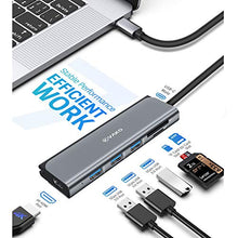 Carica l'immagine nel visualizzatore di Gallery, VaKo Hub USB C 4K Adattatore HDMI 7 Porte con 3 3.0, Lettore di...
