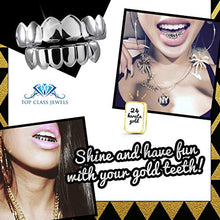 Carica l'immagine nel visualizzatore di Gallery, Joker Grillz Suicide Squad 24k placcato in oro bianco per bocca e... - Ilgrandebazar