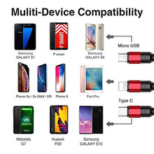 Carica l'immagine nel visualizzatore di Gallery, RAVIAD Multi Cavo di Ricarica, 3 in 1 USB Micro Tipo C Rosso