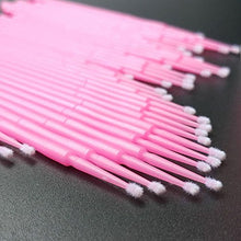 Carica l'immagine nel visualizzatore di Gallery, 200 micro applicatori tamponi di pennelli, monouso ciglia estensione per Rosa