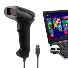 Carica l'immagine nel visualizzatore di Gallery, NETUM Handheld Laser Barcode Scanner Portable USB Wired 1D Cable Reader Black