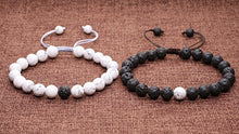 Carica l'immagine nel visualizzatore di Gallery, COAI Coppia Bracciali della Distanza per Lui e Per Lei, Alite, Pietra Lavica