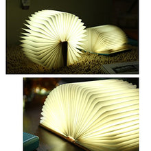 Carica l'immagine nel visualizzatore di Gallery, Lixada Libro Lampada Luce LED di legno Pieghevole Luci Booklight Bianco Caldo - Ilgrandebazar
