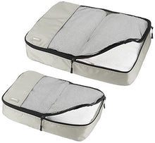 Carica l'immagine nel visualizzatore di Gallery, AmazonBasics - Set da 4 cubi organizzatori, 2 2 Media e 2 Grande, Grigio