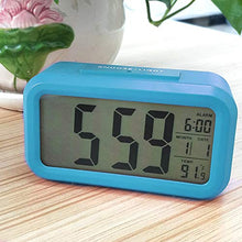 Carica l'immagine nel visualizzatore di Gallery, OurLeeme Sveglia Digitale, Comodino a Batteria Display LCD Sensore di Blu - Ilgrandebazar