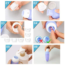 Carica l'immagine nel visualizzatore di Gallery, Bottiglie da viaggio in silicone per liquidi-5 pezzi inferiori a 100 ml... - Ilgrandebazar