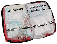Carica l'immagine nel visualizzatore di Gallery, Cartrend 7730042 kit di primo soccorso rosso, DIN 13164, con misure di... - Ilgrandebazar