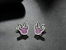 Carica l'immagine nel visualizzatore di Gallery, Shysnow 925 Argento bella Tiny mouse orecchini Natale regalo Stile Uno Viola - Ilgrandebazar