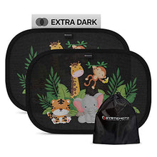 Carica l'immagine nel visualizzatore di Gallery, Systemoto Parasole Auto per bambini - Extra scuro con WildLife - Dark