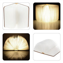 Carica l'immagine nel visualizzatore di Gallery, Lixada Libro Lampada Luce LED di legno Pieghevole Luci Booklight Bianco Caldo - Ilgrandebazar