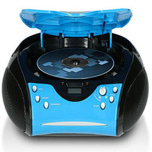 Carica l'immagine nel visualizzatore di Gallery, Lenco SCD-24 Stereo Boombox, Radio FM, CD-Player, Blu/Nero