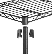 Carica l'immagine nel visualizzatore di Gallery, AmazonBasics - Scaffalatura a 4 ripiani, su rotelle, Nero - Ilgrandebazar
