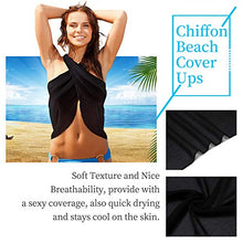 Carica l'immagine nel visualizzatore di Gallery, VDSOW 2 Pezzi Pareo Mare Donna, Bianco e Nero Mezzo Beach Cover up...