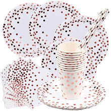 Carica l'immagine nel visualizzatore di Gallery, WEONE 50 Pezzi Stoviglie Monouso per Feste, 10 Piatto Carta, 10 Bianco - Ilgrandebazar