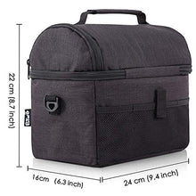 Carica l'immagine nel visualizzatore di Gallery, PuTwo Borsa Termica Pranzo, 8L Porta Pranzo Termico, Nero