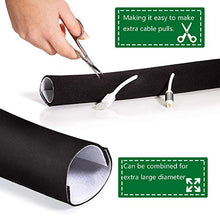 Carica l'immagine nel visualizzatore di Gallery, Tubo Raccogli Cavi Guaina Neoprene per Cable Management Reversibile... - Ilgrandebazar