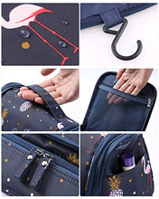 Carica l'immagine nel visualizzatore di Gallery, Tuscall Beauty Case da Viaggio appendere Borsa Toilette - Blu Flamingo - Ilgrandebazar