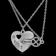 Carica l'immagine nel visualizzatore di Gallery, AKIEE pendente collana Best Friends Forever BFF Cuore E Chiave - Ilgrandebazar