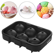 Carica l'immagine nel visualizzatore di Gallery, Ankway Set di 2 Stampi Per Ghiaccio In Silicone Di Grandi Dimensioni, Nero - Ilgrandebazar