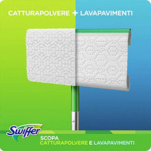 Carica l'immagine nel visualizzatore di Gallery, Swiffer Starter Kit Scopa con 1 Manico, 8 Panni Asciutti e 3 Umidi,...
