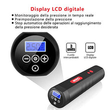 Carica l'immagine nel visualizzatore di Gallery, Oasser Compressore Portatile per Auto Mini Pompa Aria 120PSI 2000mAh... - Ilgrandebazar