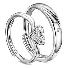 Carica l'immagine nel visualizzatore di Gallery, SHEGRACE Coppia di Anelli in Argento Sterling 925 con Zirconi 3A, Anello A4 - Ilgrandebazar