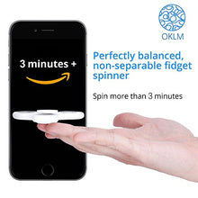Carica l'immagine nel visualizzatore di Gallery, OKLM Fidget Spinner gadget antistress rotante con rondella centrale in blu - Ilgrandebazar