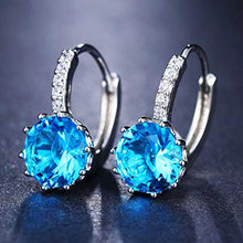 Carica l'immagine nel visualizzatore di Gallery, LEEQ Orecchini di Strass con in Argento 925 da Donna encantadoras（Style.3） - Ilgrandebazar