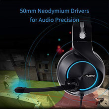 Carica l'immagine nel visualizzatore di Gallery, NUBWO - Cuffie Stereo per PS4, Xbox One, con Cavo e Stereo-3.5mm, Blue