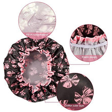 Carica l'immagine nel visualizzatore di Gallery, ZARRS Cuffia Doccia Riutilizzabile,2 Pack Impermeabile Pink+wave Point - Ilgrandebazar
