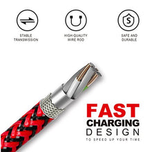 Carica l'immagine nel visualizzatore di Gallery, EVOMIND Cavo Micro USB in Nylon Intrecciato 1M Carica Rapida e 1M, Rosso - Ilgrandebazar