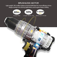 Carica l'immagine nel visualizzatore di Gallery, Trapano Avvitatore Batteria, TECCPO Brushless 60Nm a 60nm - Ilgrandebazar